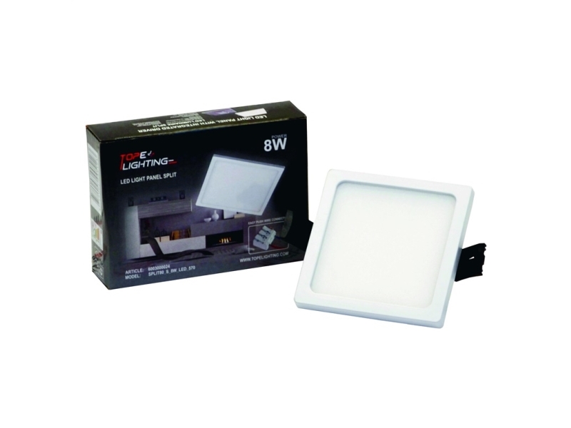 Tope Led-Panel Split Sq 8W Nw Ip44 640Lm