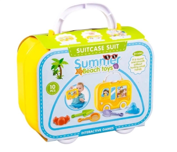 TOY BEACH SET resväska 666-1163P | Utomhusleksaker - Spela i trädgården - Tillbehör | GameStuff
