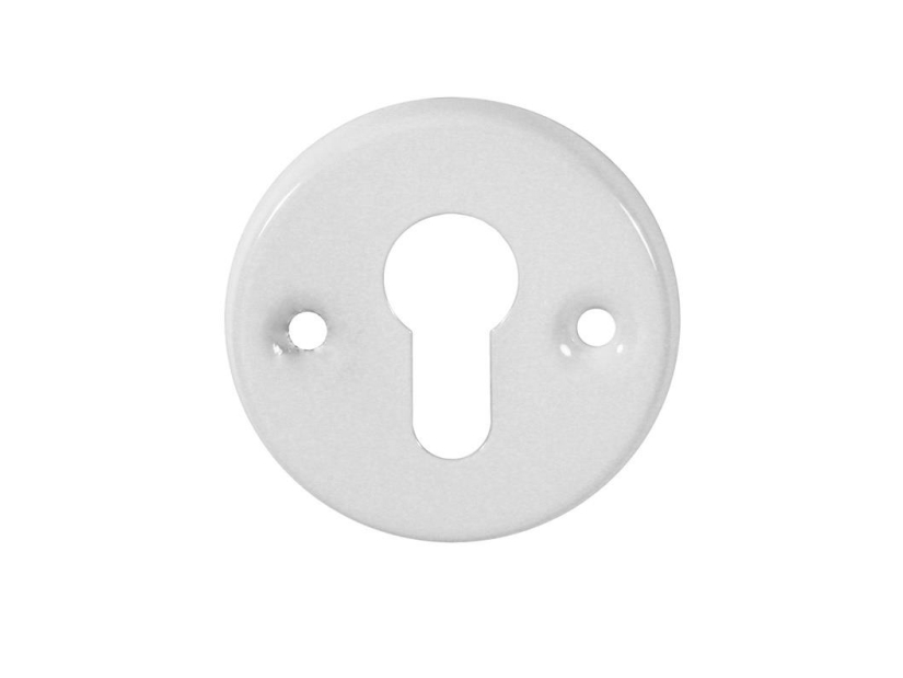 Barcz Door Cylinder Key Plate White 100