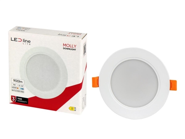 Led_Line Built-In Lamp Led Line Molly, 9W, 4000°K, Led, White