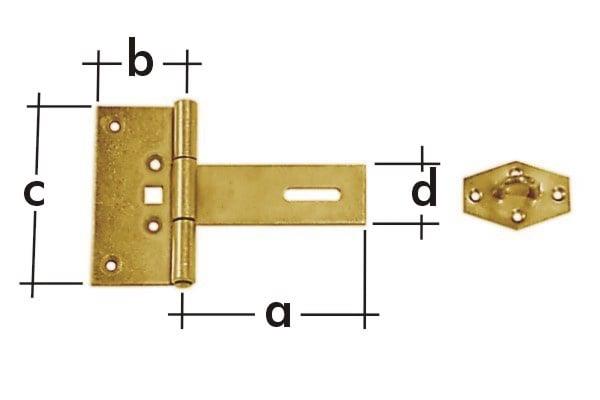 Door Latche Domax 613201/871101, Yellow, 150 Mm X 100 Mm