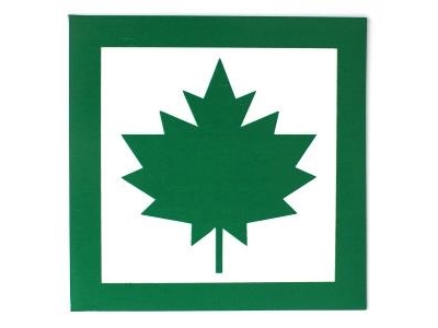 Nenurodyta_V Magnetic Sign Green Leaf