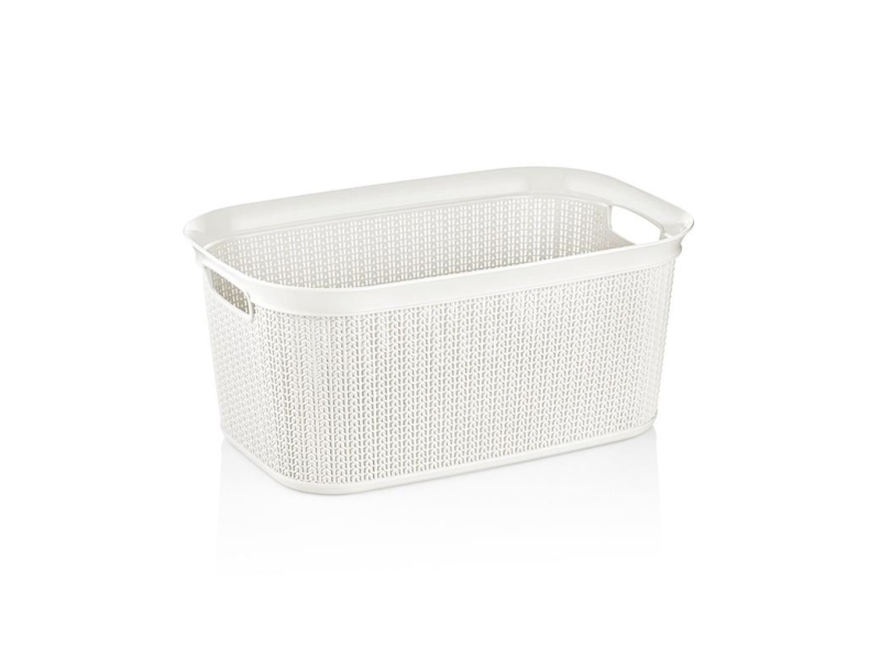 Ucsan Laundry Basket 38L Knit M-080 White