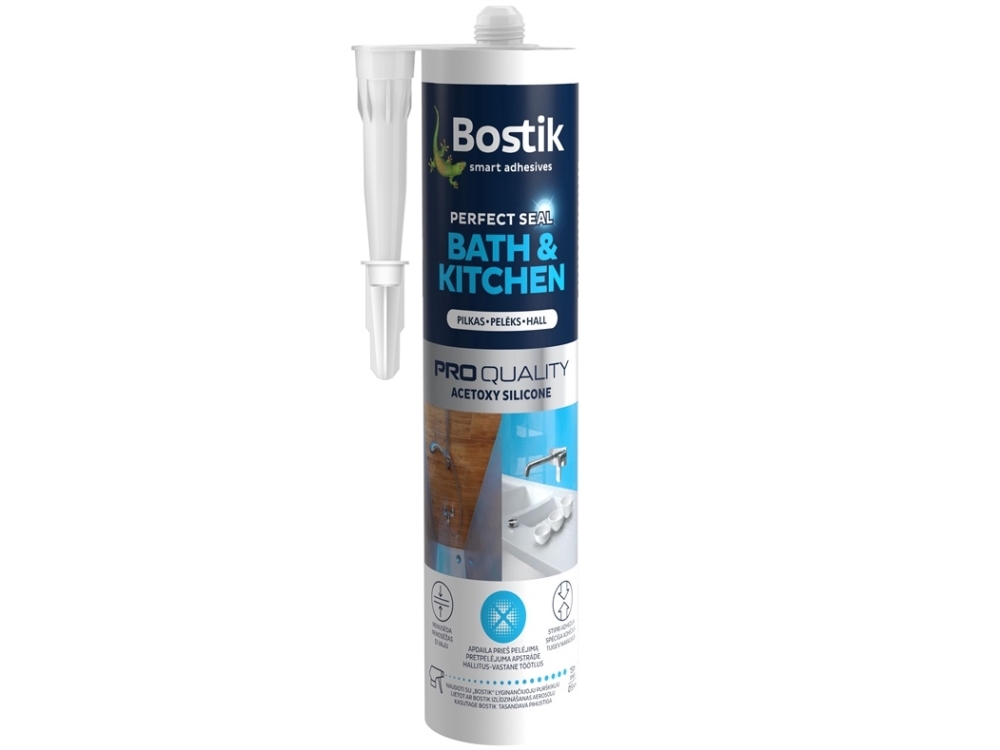 BOSTIK BATH&KITCH SIL A 280 g grå 249 12
