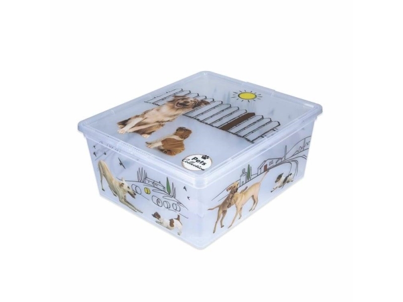 Storage box Kis M, 18 l, transparent, 400 x 340 x 170 mm