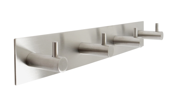 Home&gt it® klädhängare med 4 krokar med stift 28 x 4 cm rostfritt stål | Huset - Inredning - Krokar | GameStuff