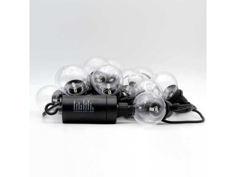 RealPower 463614, 12 lamp(or), LED, Varmvitt, 2200 K, Inomhus / utomhus, Svart | Lätta kedjor | GameStuff