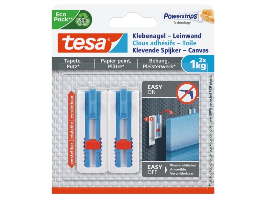 TESA 77778-00000-01, Indendørs, Billedkrog, Blå, Hvid, Polystyrol, Klæbestrimmel, 1 kg