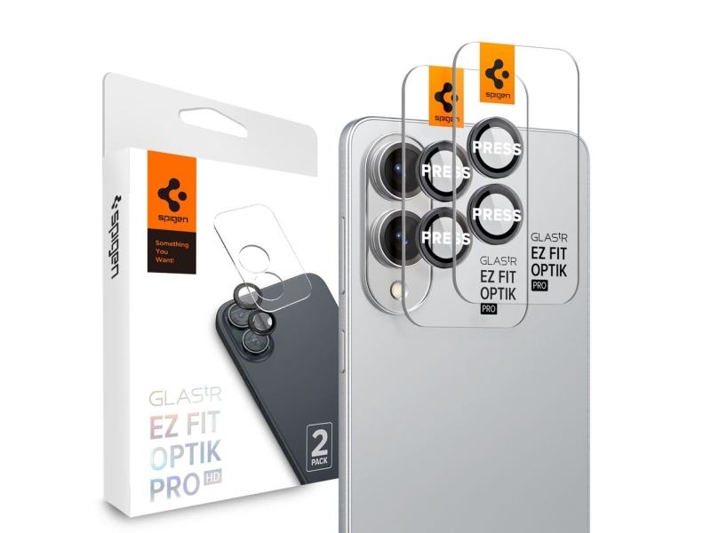 Spigen GLAS.tR EZ Fit Optik Pro HD, Samsung, Galaxy S25 Edge, Ridseresistent, Sort, 2 stk