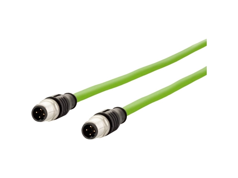 Metz Verbindungskabel Connect M12 Stecker-M12 Stecker, 4-Polig Codiert D, 2 M