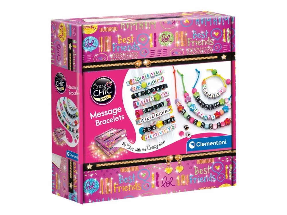 Clementoni Crazy Chic 18634, Mode, Message Bracelets, 7 Jahr(E), Mehrfarbig