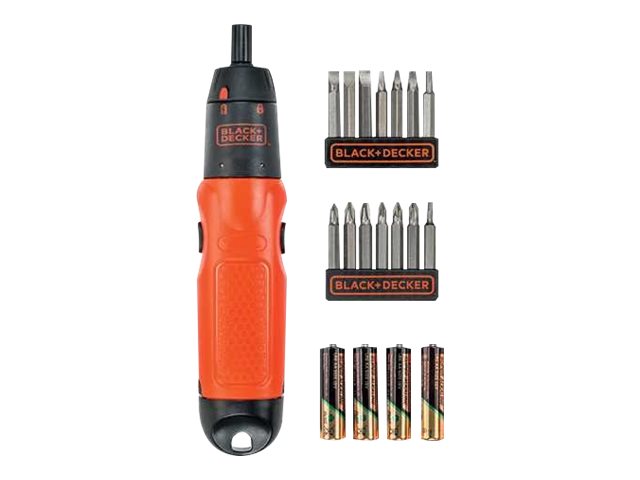 BLACK+DECKER A7073-XJ - Skruvmejsel - sladdl&ouml;s - insexhylsa - 4 batterier - 1.5 V