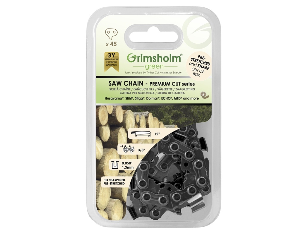 Grimsholm Sägekette Premium Cut45 Dl3/8" 050" / 1,3 Mm