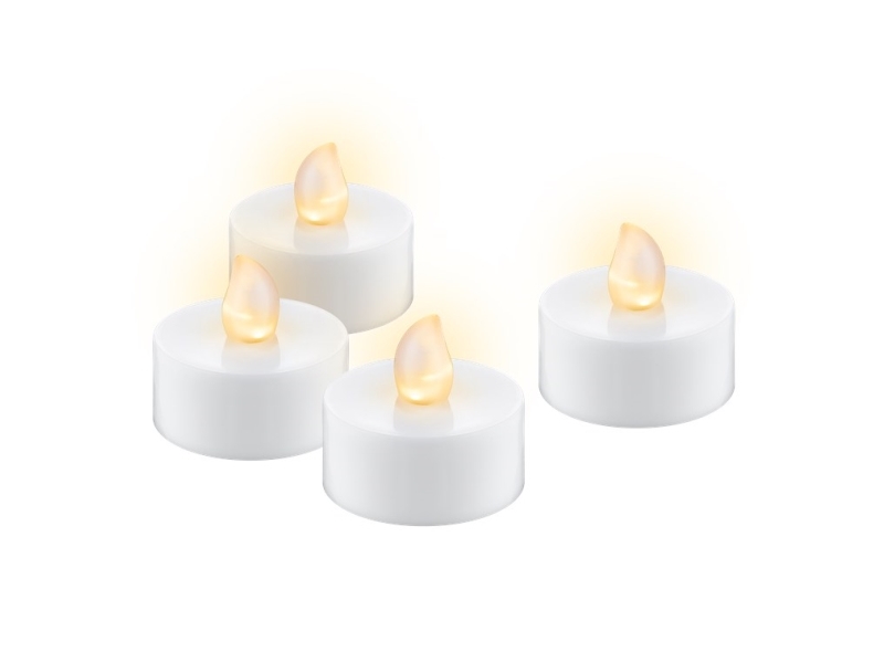 4-pack LED-te-lampor med timer, vit | Julen - Konstgjord belysning - Ljuskronor och blockljus | GameStuff