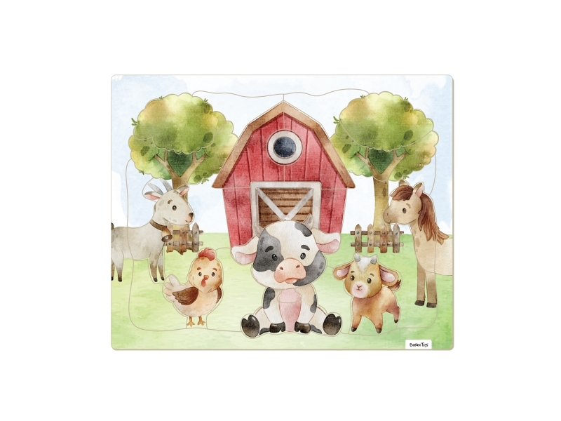 Gerahmtes Kartonpuzzle - Bauernhof - 26 Teile