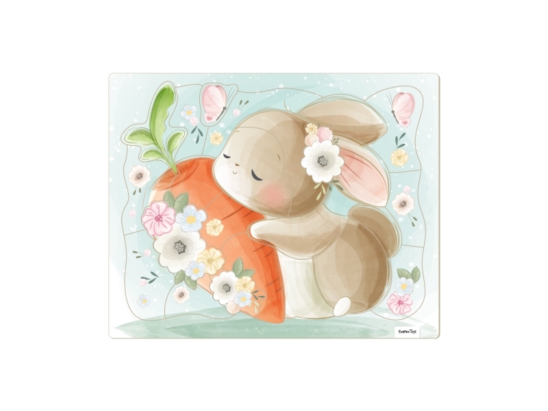 Gerahmtes Kartonpuzzle - Kaninchen - 26 Teile