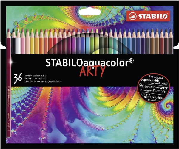 STABILO aquacolor ARTY, Multifärg, 36 styck | Skrivredskap - Blyertspennor & pencils - Blyertspennor | GameStuff