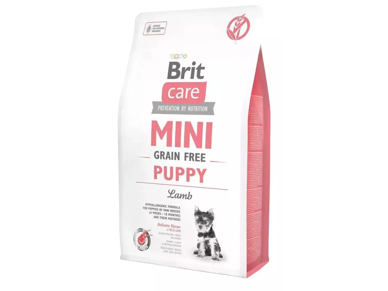 Brit Care Mini Grain Free Puppy Lamb, Hundehvalp, X-Small (< 4Kg), Lam, 2 Kg