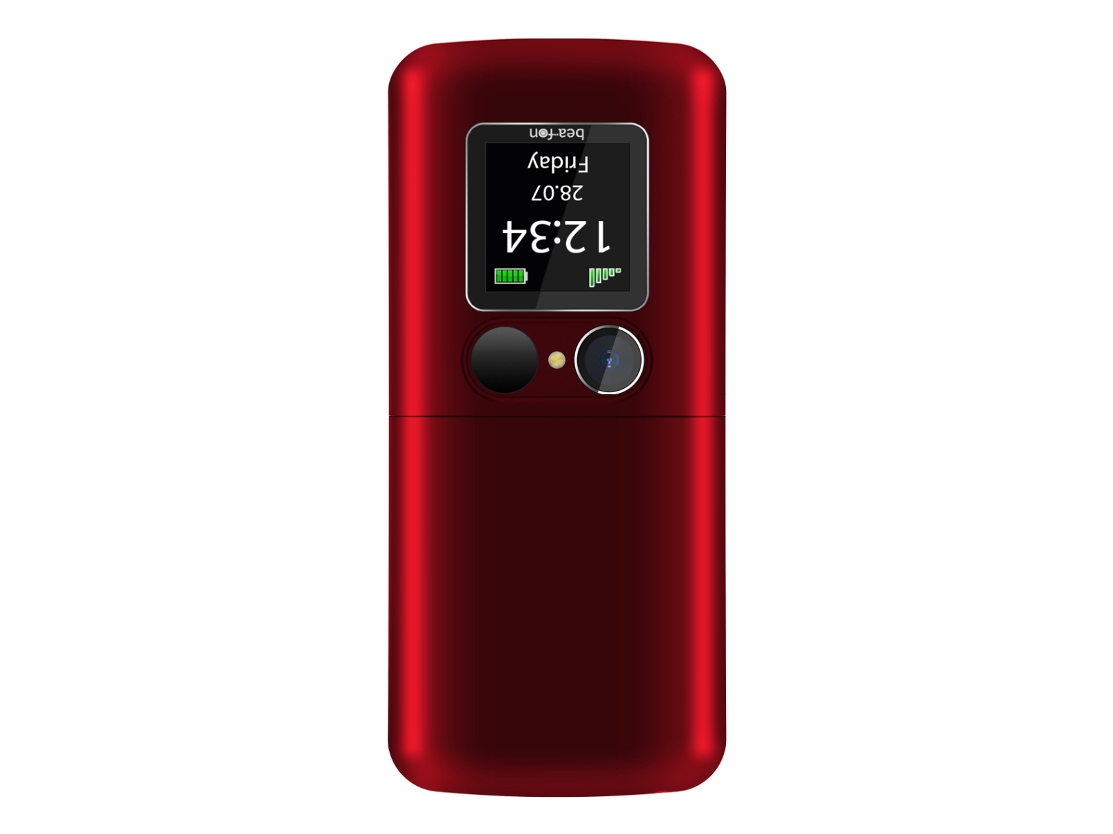 Beafon Fold 10 Lte, Muslingeskal, Single Sim, 5,59 Cm (2.2"), Bluetooth, 1000 Mah, Sort, Rød