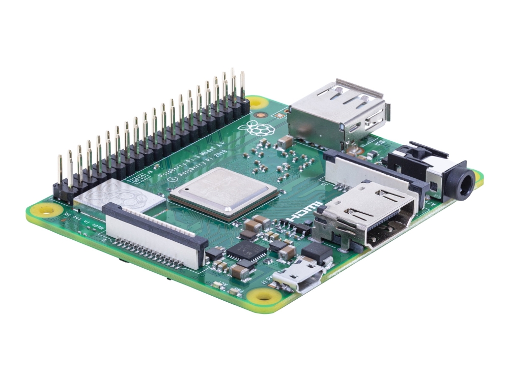 Raspberry Pi 3 Model A+ - Enkelttavle-Computer - Broadcom Bcm2837b0 / 1.4 Ghz - Ram 512 Mb - 802.11A/B/G/N/Ac, Bluetooth 4.2