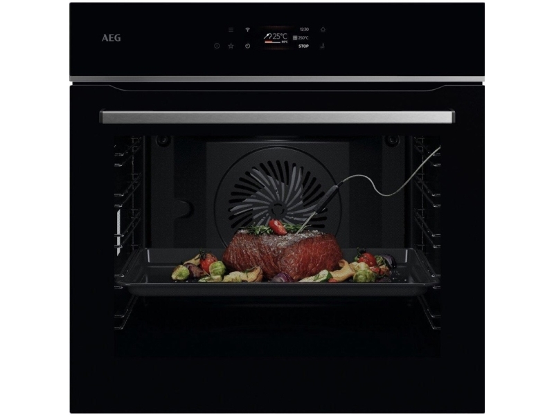 Musta sähköuuni pyrolyysillä AEG OS6PB631AB