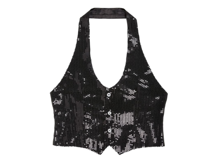 Sortieren Pailletvest Dame