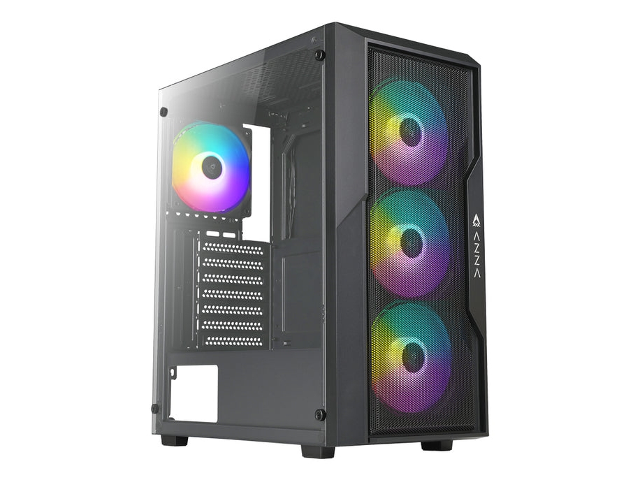 Azza Fighter, Midi Tower, Pc, Schwarz, Atx, Itx, Micro Atx, 15,5 Cm, 32 Cm