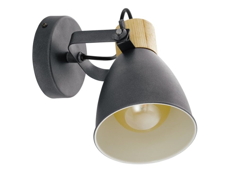 EGLO COSWARTH spot, Ytmonterad, 1 lampor, E27, IP20, Antracit, Brun, Gräddfärgad, Vit | Belysning - Inomhusbelysning - Inbyggd spotlight | GameStuff