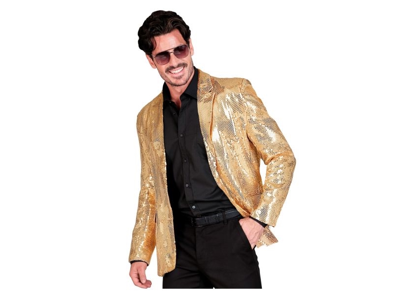 Pailletblazer Guld Herre - Small