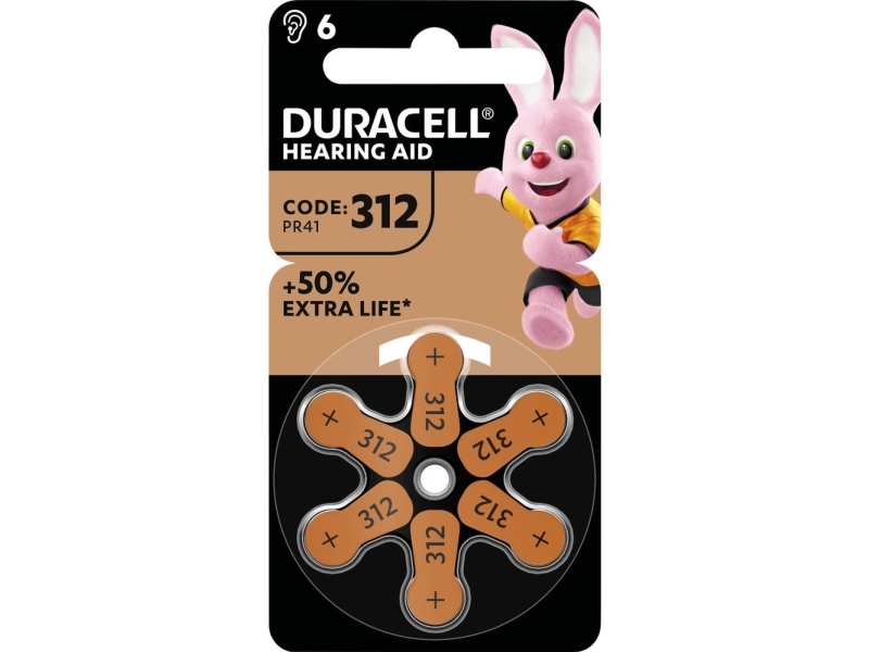 Duracell Easytab 312 Pr41 6Er Blister - 1,45 V - Blisterverpackung (167247)