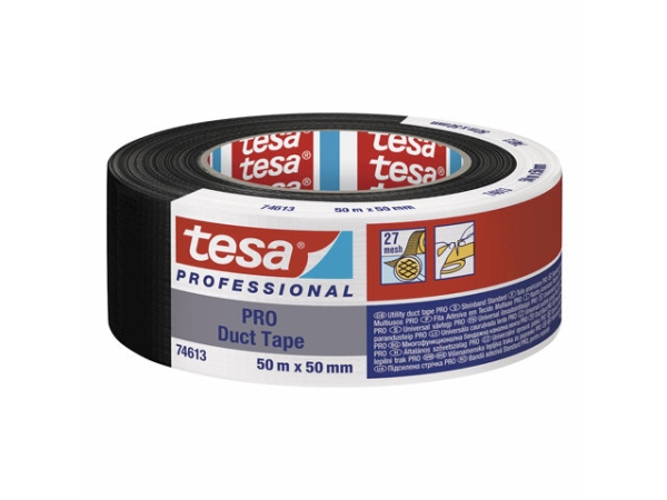 tesa Duct Tape PRO 74613-00002-00 Reparaturbånd Sort (L x B) 50 m x 50 mm 1 stk