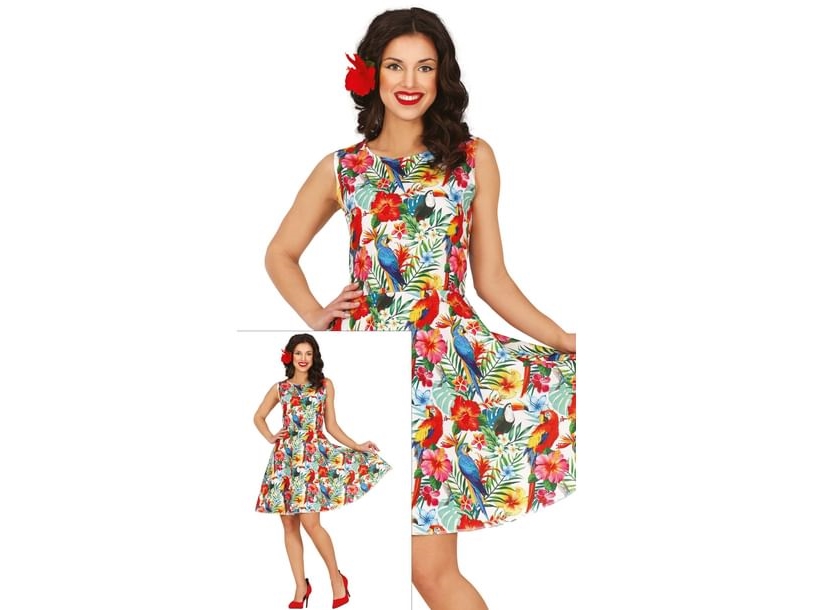 Blomstret Hawaii Kjole