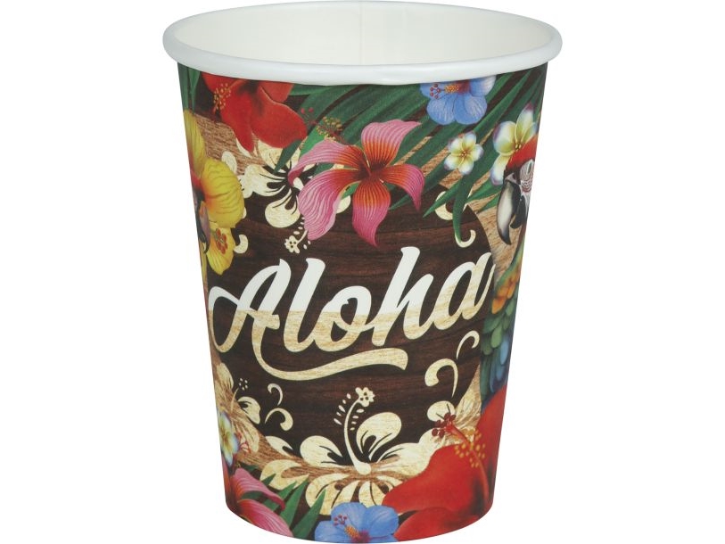 Aloha Pappbecher, 6 Stück