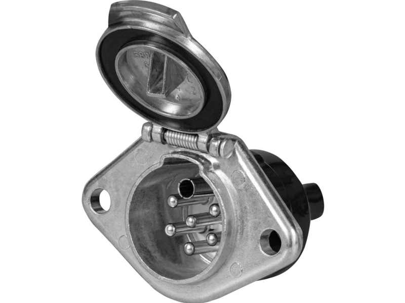 SecoRüt ES034 Anhænger-stikdåse [Klemmer - 7-polet type S ] Aluminium