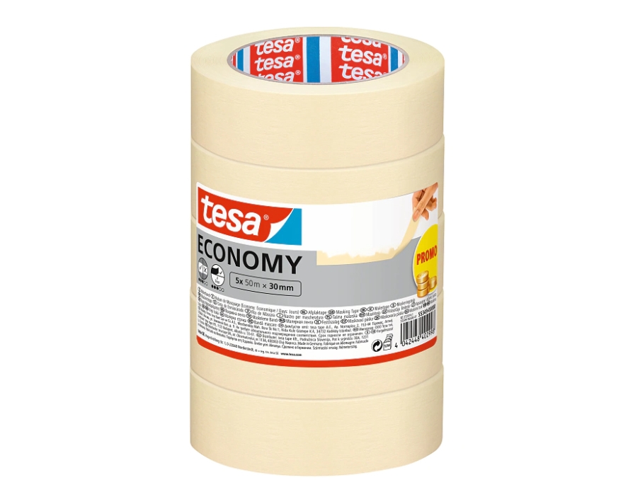 tesa Economy 55349-00000-00-00 Maalarinteippi Valkoinen (L x S) 50 m x 30 mm 5 kpl 5 kpl