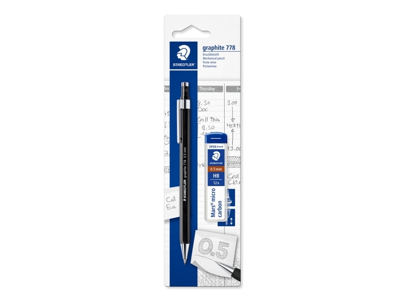 Staedtler 7785Abk25d, Hb, Schwarz, Silber, Hexagonal, Hobby, Büro, Schule, Sichtverpackung, 1 Stück(E)