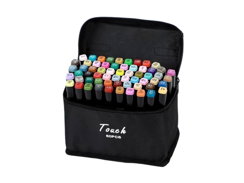 Extralink MARKERY 60SZT, 60 styck, Svart, Korall, Mint, Moka, Sky-filter, 3 År, Brush/Bullet tip, 150 mm, 150 mm | JULEGAVEN  Kontor & Böcker | GameStuff