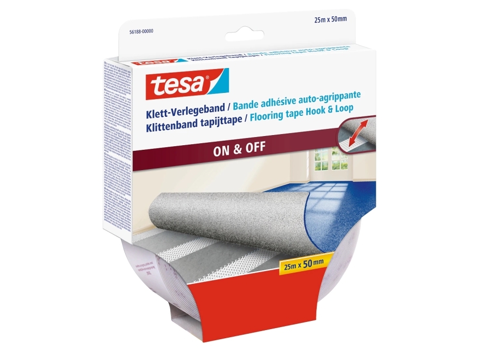 Tesa 561880000011, Støbetape, Hvid, 25 M, Indendørs, Polypropylen (Pp), 50 Mm
