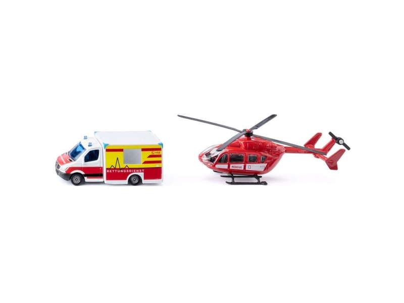 Siku 1748 Mercedes-Benz Rettungswagen Und Helikopter