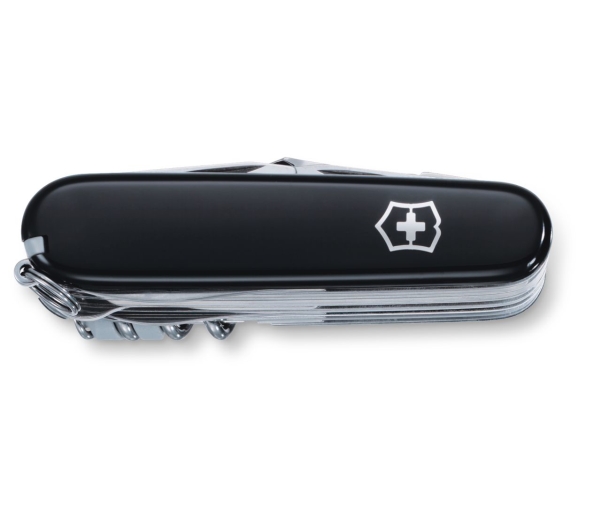 Victorinox Swiss Champ, Slip Joint Knife, Kniv Med Flere Værktøjer, Clip Point, Rustfrit Stål, Syntetisk Abs, Sort, Rustfrit Stål