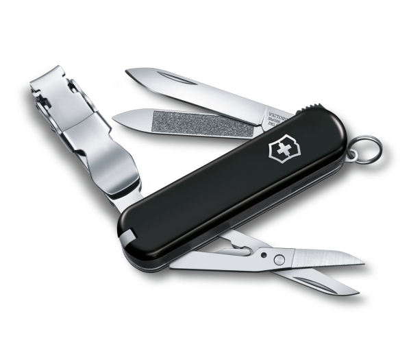 Victorinox NailClip 580, Slip joint knife, Multi-tool knife, Spey point, Svart, 8 verktyg, 6,5 cm | Verktyg & Verkstad - Handverktyg - Knivar | GameStuff