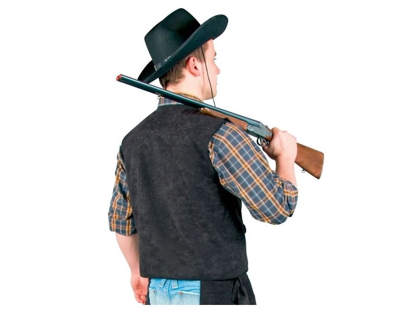 Sort Cowboy Vest, Dame