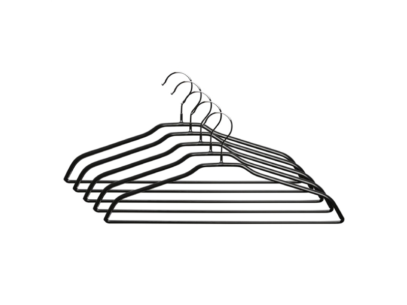 Domoletti PVC DIPPED HANGER LSMD025 BLACK 5-pak