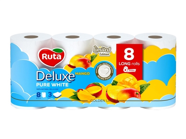 Ruta Toilet Paper Rūta Deluxe Mango Kvapo 8 Rul, 3 Sl