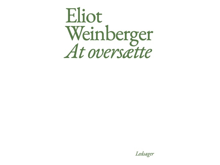 At Oversætte | Eliot Weinberger