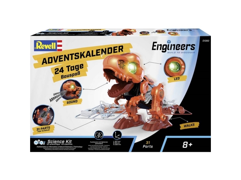 Revell Engineers Electric T.-Rex samlarobjekt, leksaksadventskalender Åldersgrupp från 8 år | N - A | GameStuff