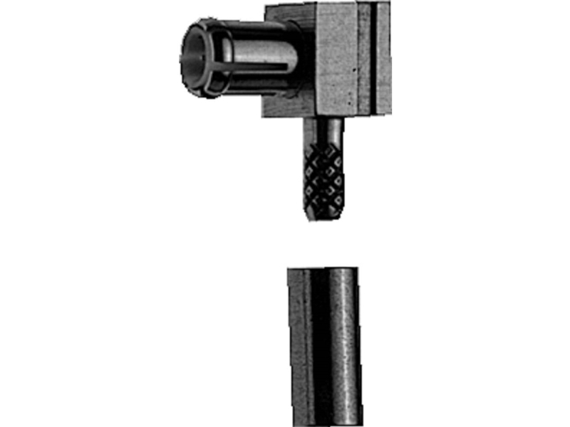 Telegärtner Mcx-Kabelwinkelstecker Crimp G03 C2213, G03 (Rg-178 B/U), Gold (Standard) - 5 Stück (J01270a0201)