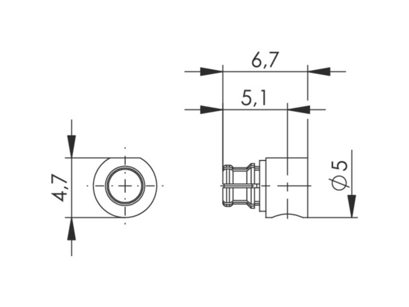 Telegärtner Smp-Kabelwinkelbuchse G11 Löt/Löt, G11 (Ut-85) - 5 Stück (J01391a0001)