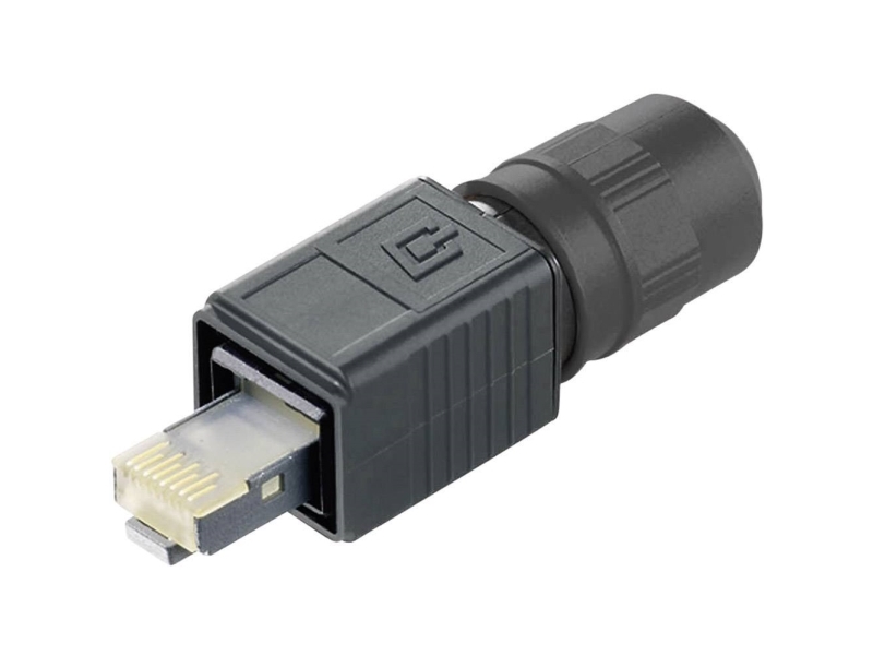 Telegärtner 100007463 Rj45-Stik Sæt Variant 4 100007463 Stik, Lige Poler: 8P8c Sort 1 Stk