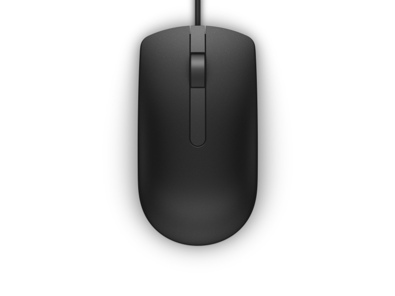 Dell Ms116, Ambidextrous, Optisk, Usb Type-A, 1000 Dpi, Sort